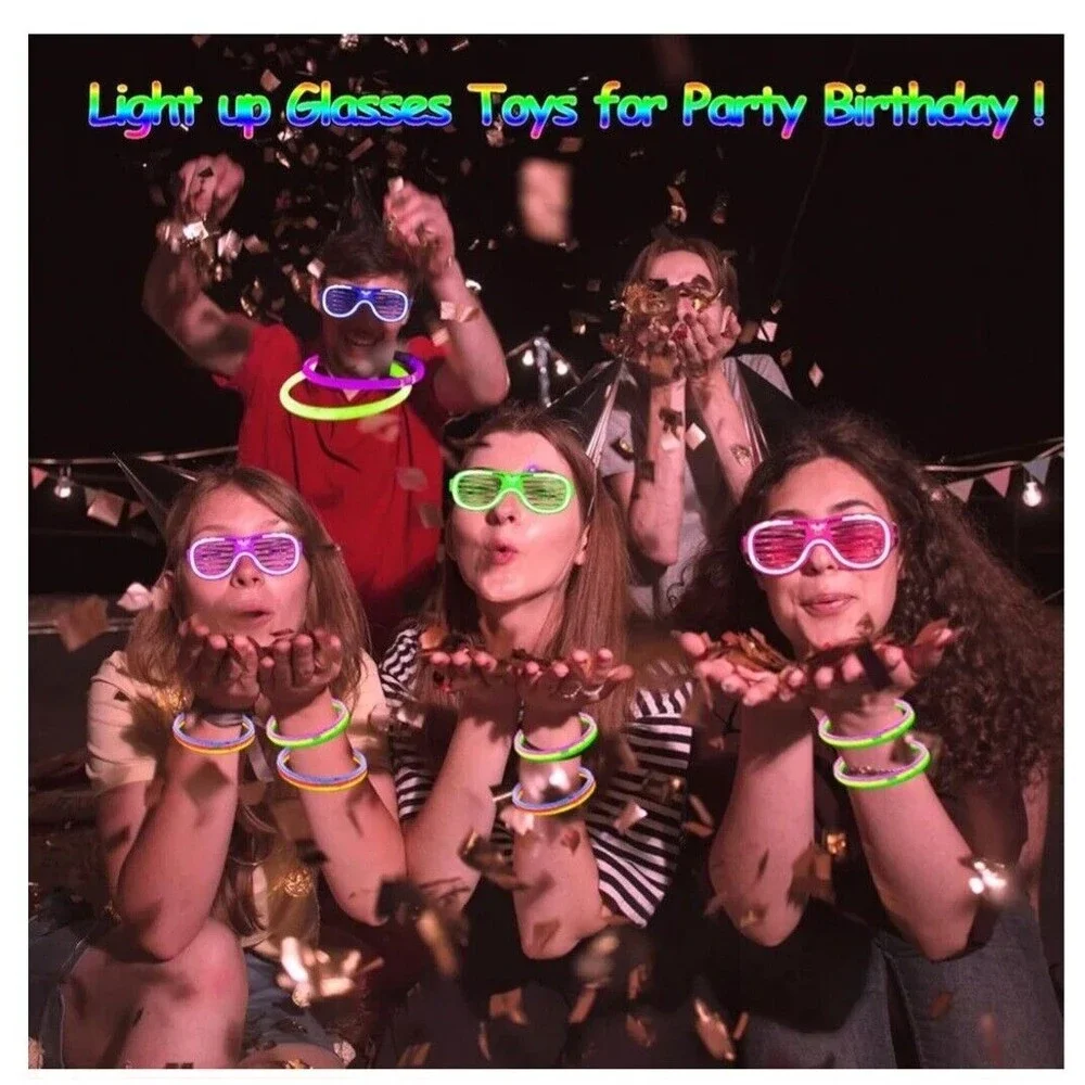 170 PCS Glow in The Dark Party Supplies, Glow Party Decorations with 100 Glow...